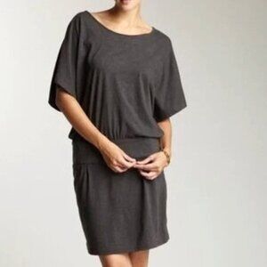 Adam Lippes dolman sleeve Peruvian Pima cotton jersey drop-waist dress